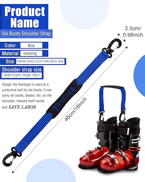 Kasyat Ski Boot Carriers Straps Snowboard Boot Carrier Strap Ski Boot Buckle Lever Tool Multipurpose Tightening Assist Tools