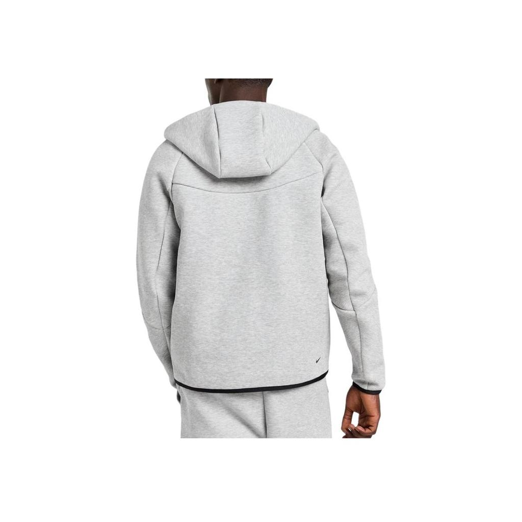 Nike Bluza z kapturem Windrunner na zamek błyskawiczny z materiału Tech Fleece Ciemnoszary melanż/Czarny Odzież wierzchnia męska HV0949-063