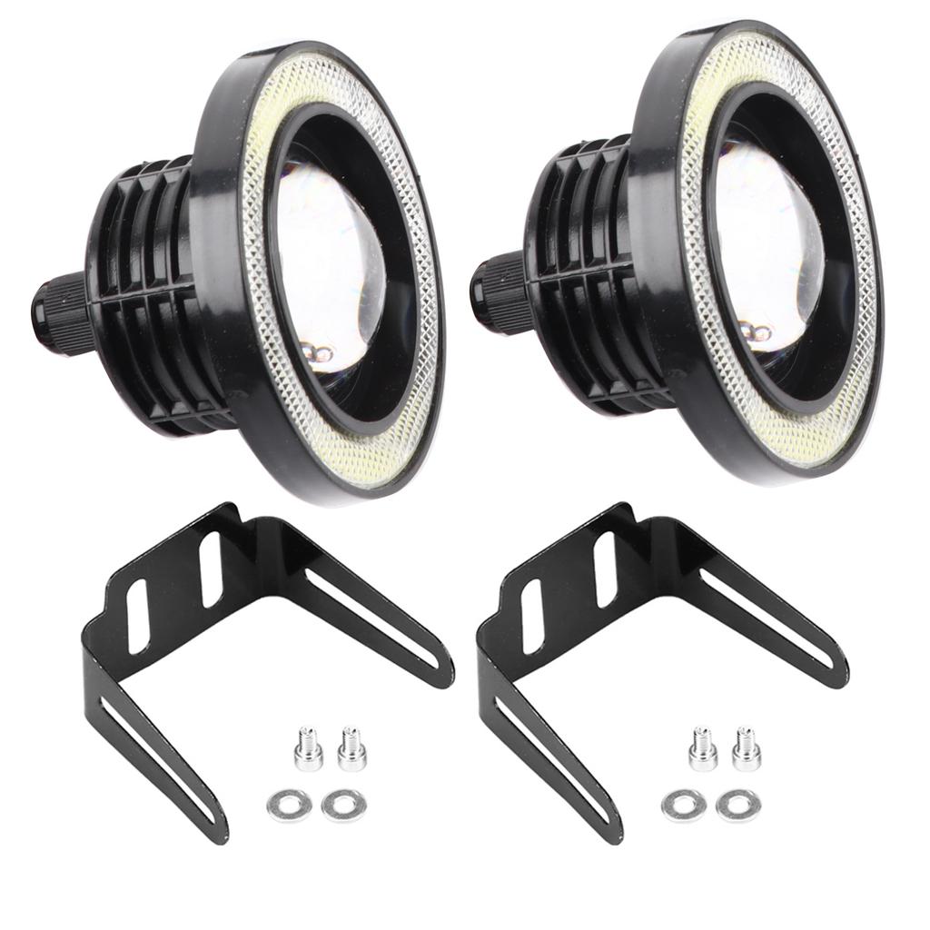 Universal 2pcs 10W LED COB Angel Eyes Daytime Running Light Car Vehicle Fog Lights (3.0in)