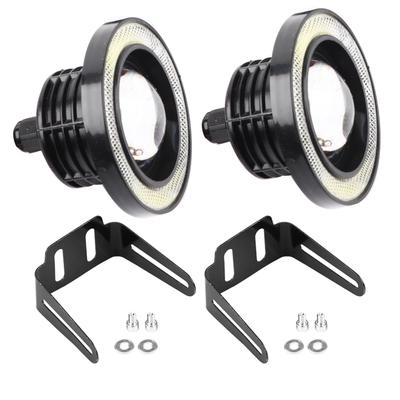 Universal 2 Stück 10W LED COB Angel Eyes Tagfahrlicht Auto Fahrzeug Nebelscheinwerfer (3.0in)