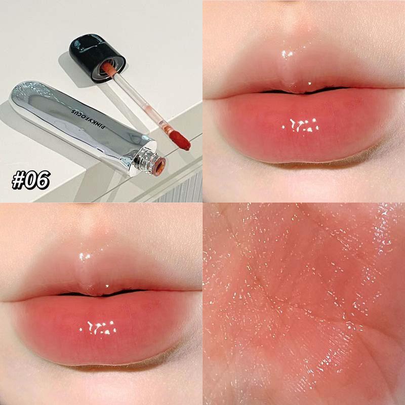 

PinkyFocus Obsidian Luster Moisturizing Lip Glaze - Korean Age-Defying Gloss for Plump, Glassy Lips 2g