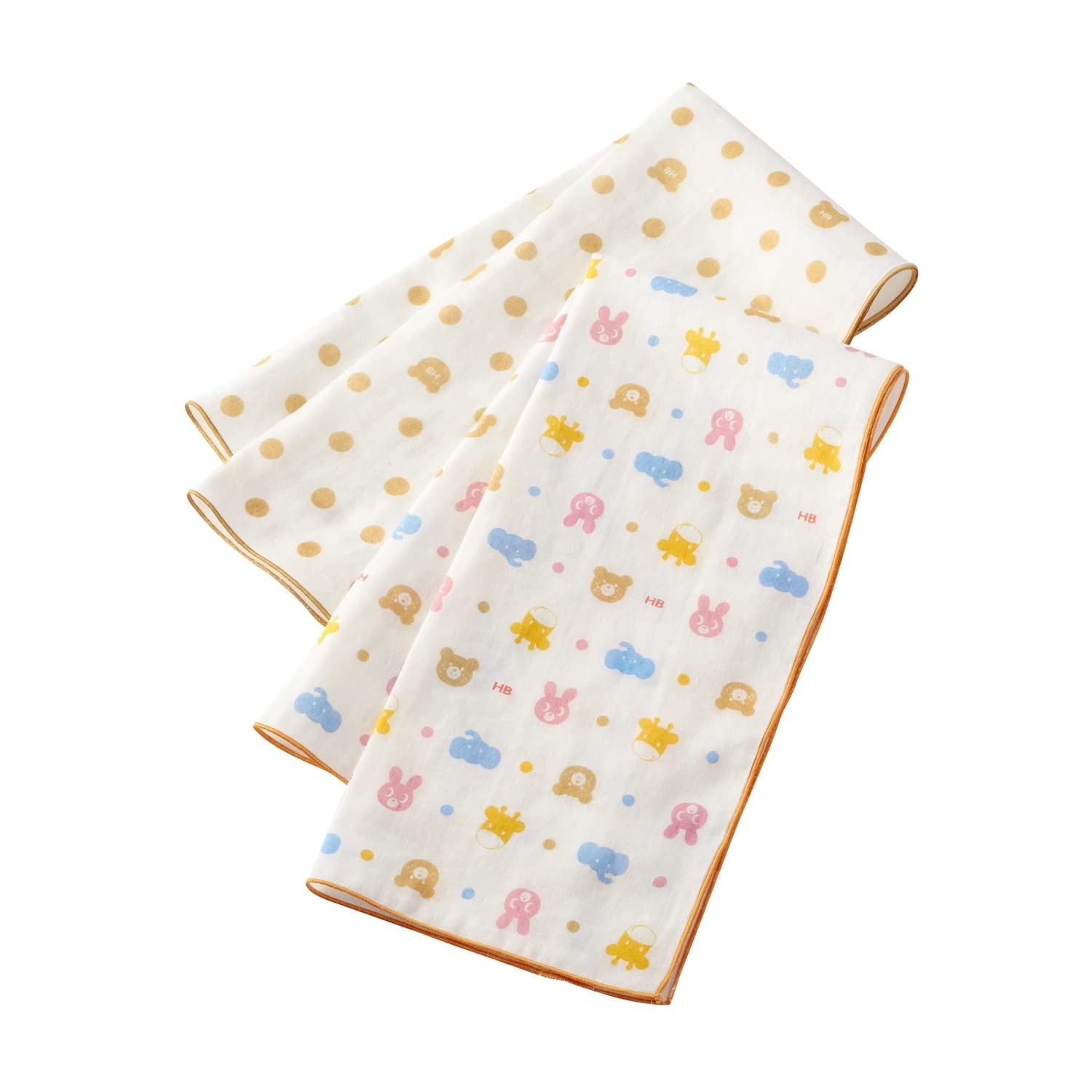 

MIKI HOUSE HOT BISCUITS Gauze Towel Set for Boys and One Size Fits All Newborns, Girls, Ivory, (Product Code 76-8038-493) слоновая кость