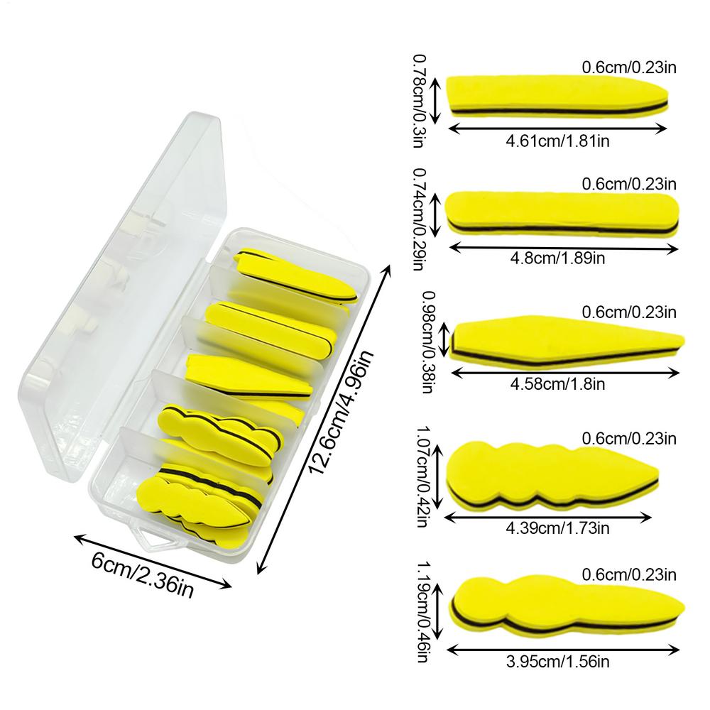 Fly Tying Foam 15 Pieces Floating Fly Foam Body Set Dry Floating Tool Set Popper High Density Fishing Accessories for Men Women