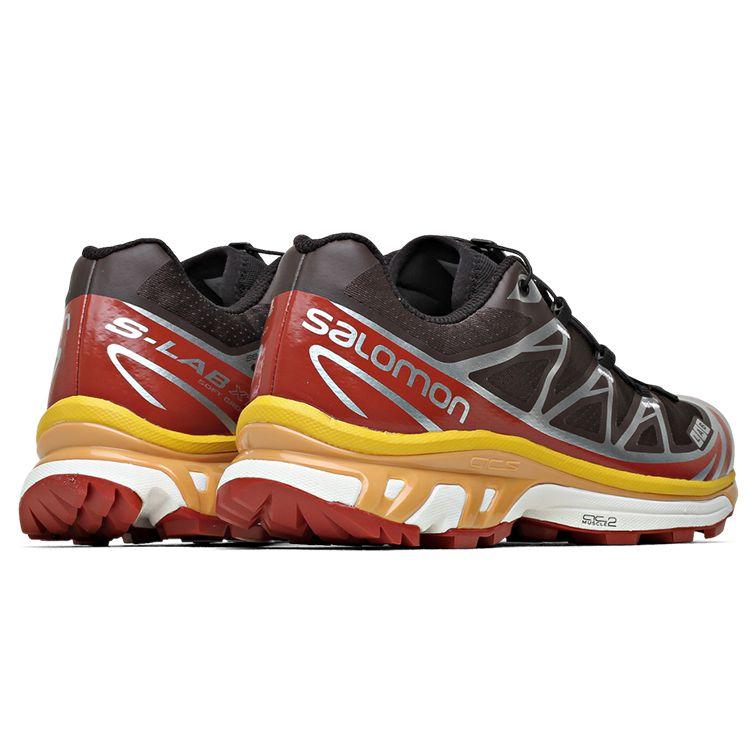 SALOMON Xt-6 Comfortable Fabric Durable Low-Top Casual Running Shoes Men Sneakers Black Red 413809