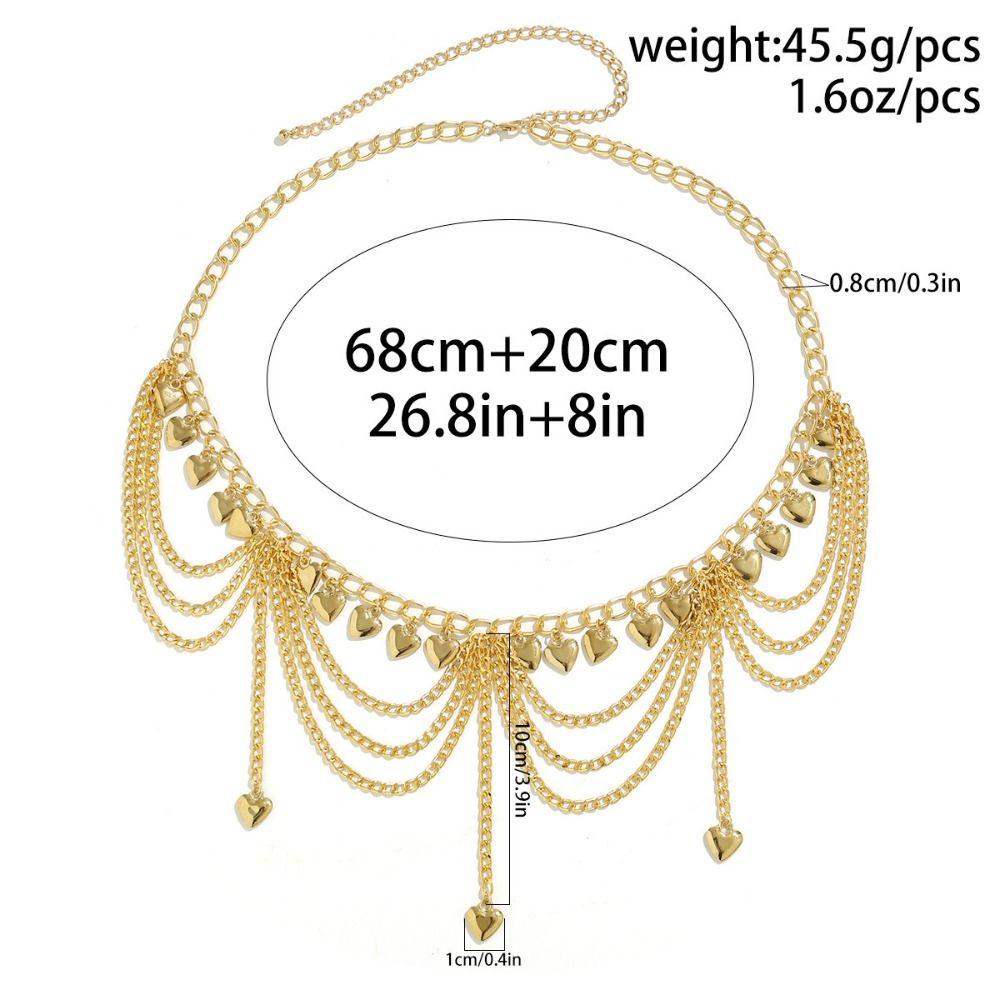 Silver Pearl Tassel Waist Chain Body Jewelry Metal Body Chain Tassels   Beach Accessories