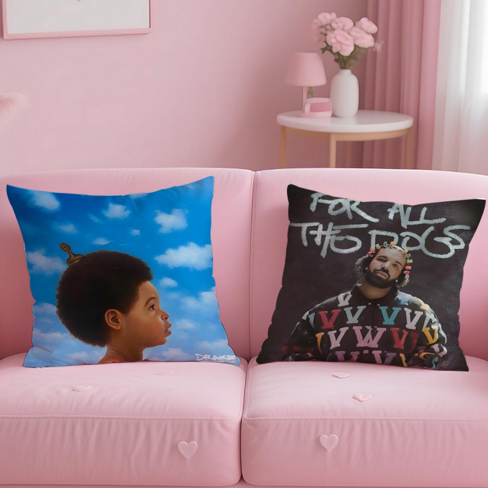 popular singer Drake Cushion Cover Comfortable Reversible Pillow Cover Ideal for Car Sofa Bedroom & Beyond