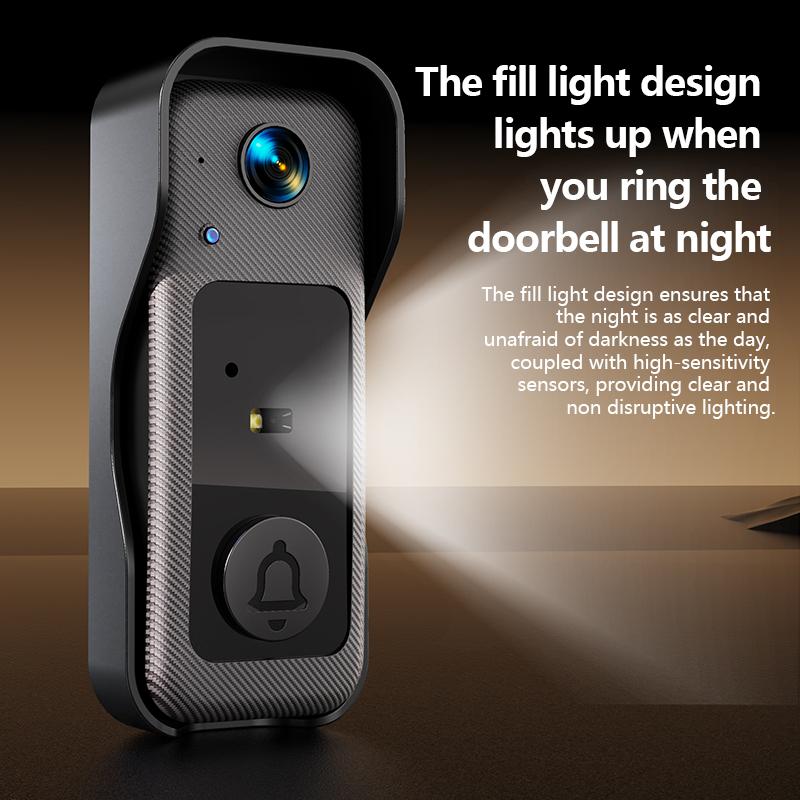 Wireless Visual Doorbell 2.4G No WiFi 4.3Inch HD Screen Two Way Audio Intercom Home Security Video Doorbell Camera With Night