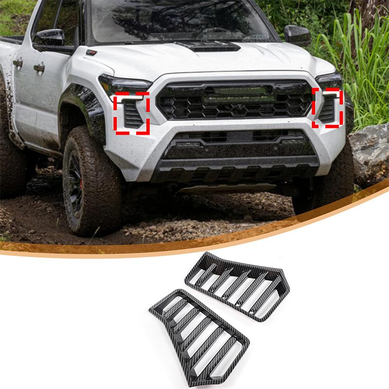 ABS Carbon Fiber For Toyota Tacoma 2024-2025 Central Control Trument Panel Steering Wheel Door Handle Interior Accessories