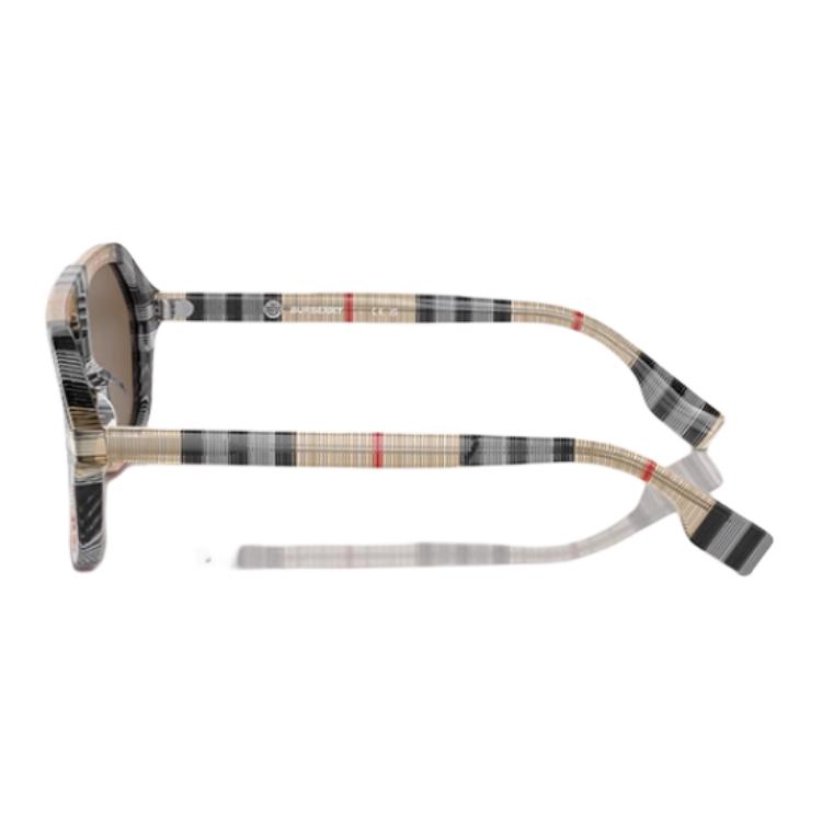 Burberry Vintage Check Graphic Print Acetate Irregular Sunglasses Kids Multicolor