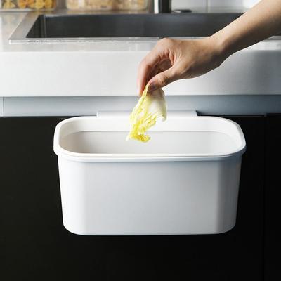 Waste Bucket Kitchen Tool Space-saving Hanging Trash Can High Durability PP Over the Door