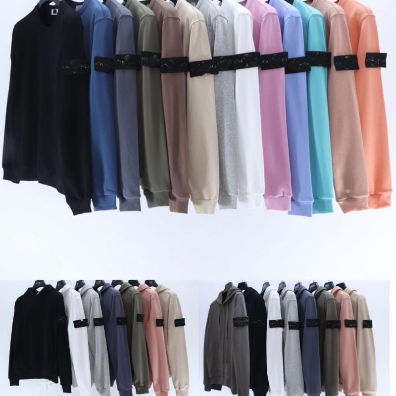 Basic Plain Hooded Sweatshirt Men Women 360g Cotton Loose Fit Casual Streetwear