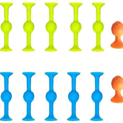 12 Pcs/set Suction Cup Desktop Dart Toy Soft Plastic Building Blocks Stress Relive Toys