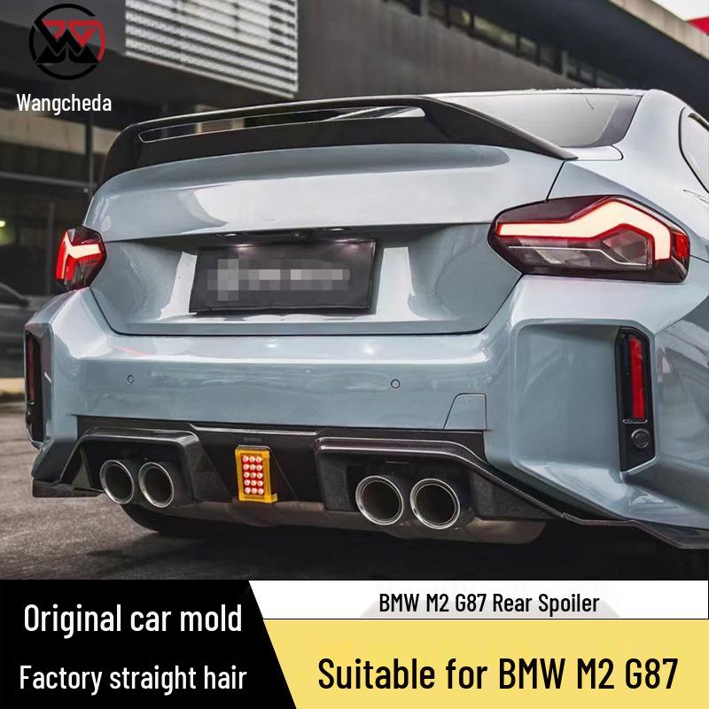 BMW M2 G87 AR Style Carbon Fiber Rear Spoiler Ducktail Diffuser