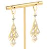 Super Glitzernde Rhombus Zirkon Goldene Quastenohrringe Für Damen Mode Personalisiertes Tägliches Accessoire Party Schmuck Geburtstagsgeschenk