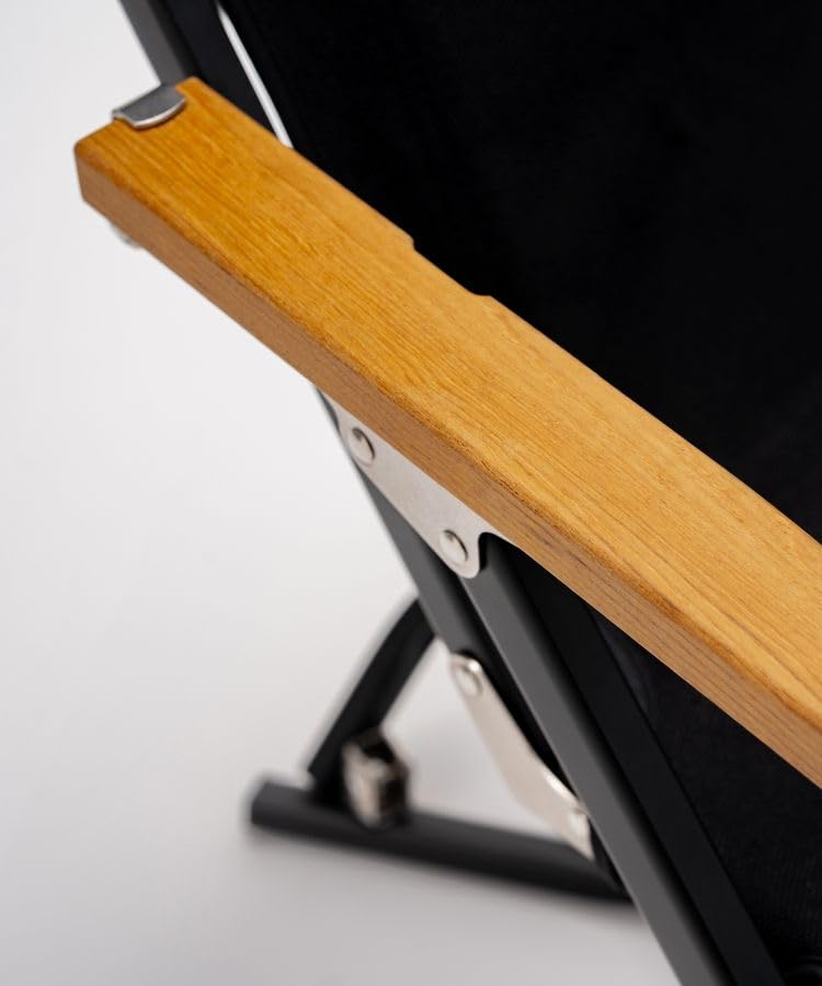 Snow Peak Low Chair Short Black Chair for Outdoor Camping and Decks LV-093-AZ