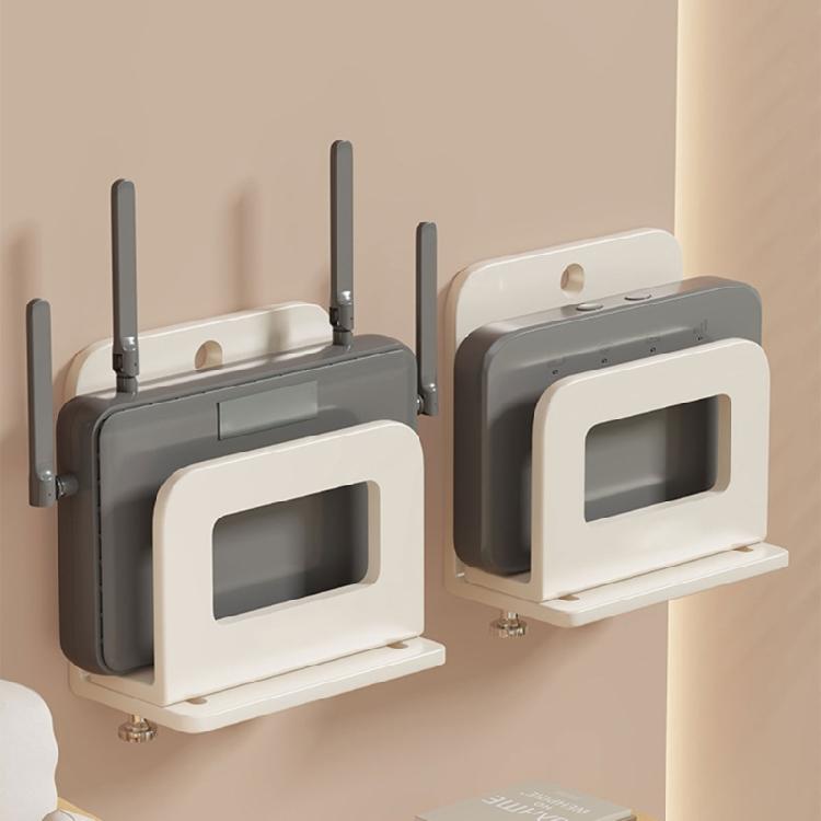 Durable Carbon Steel Electronics Shelf Wall Mount No Tools Needed Holds Router Sound System Devices Ventilation Design