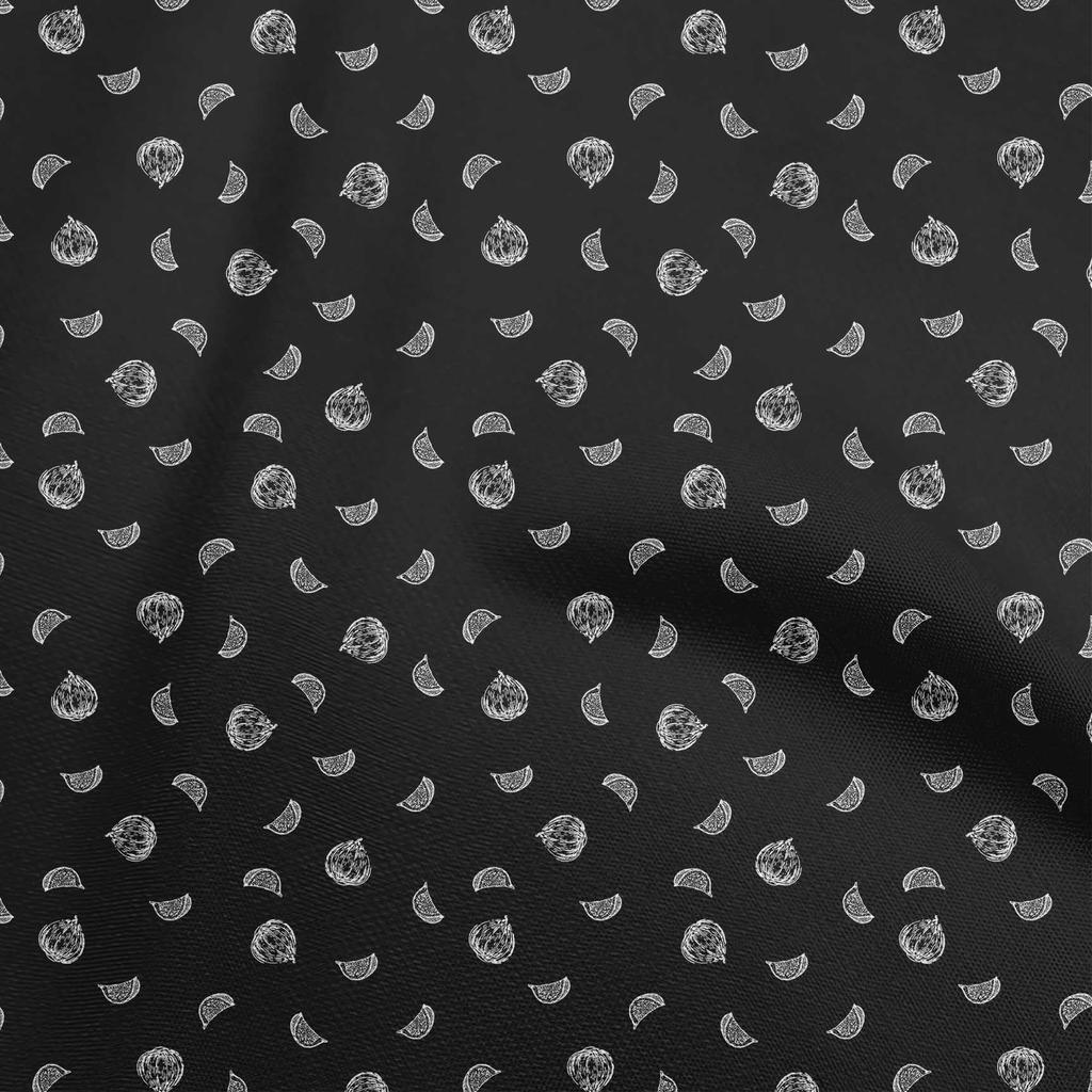oneOone Cotton Flex Dusty Teal Green Fabric Fruits Sewing Material Print Fabric By The Yard 40 Inch