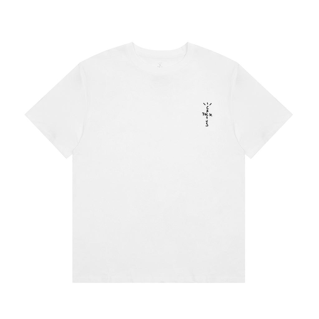 Cross-border trendy brand Travis Scott hip-hop singer micro-logo printed short-sleeved t-shirt men's and women's high street half-sleeves
