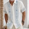 Camicia da Uomo con Fantasia Semplice Stampa 3D Camicia Bottoni Camicia Casual Camicia Estiva Manica Corta Abbigliamento Quotidiano Vacanze