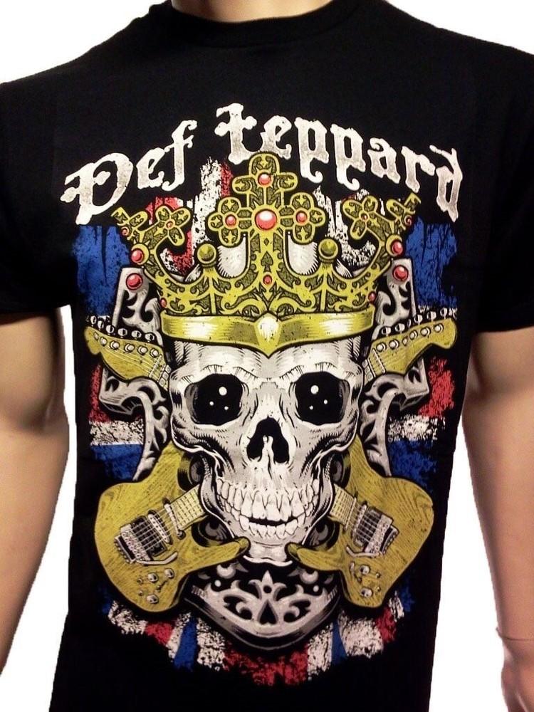 ФУТБОЛКА DEF LEPPARD НОВАЯ ФУТБОЛКА ГРУППЫ БЕСПЛАТНАЯ ДОСТАВКА ФУТБОЛКИ РОК-ГРУППЫ S-2XL Унисекс Футболка S