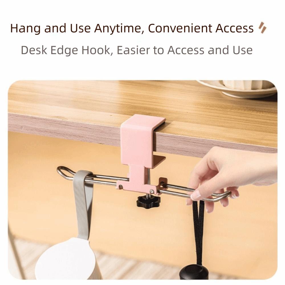 Removable Table Hook Portable Backpack Storage Hook Mobile Hanging Bag Hook  Student Desk