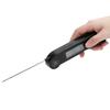 Klappbares Alarmthermometer Elektronisches Grillthermometer Lebensmitteltemperatur-MessgerätSchwarz