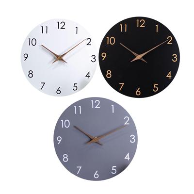 Wall Clock No Ticking Mute Easily Hanging Wall Art Decor 10'' Decorative Wall Clock for Loft Dorm Indoor Housewarming Hotel