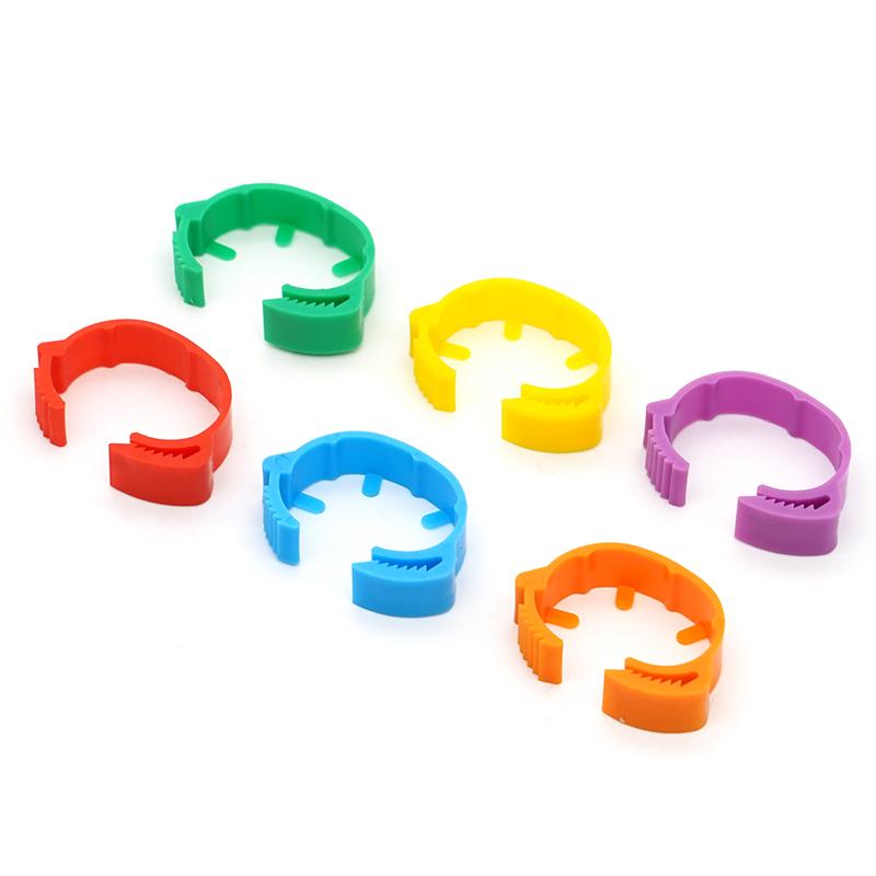 30PCS/50PCS Adjustable Chicken Foot Rings 6 Colors Inner Diameter Size 2~2.4cm Chicken Poultry Flexible Retractable Foot Rings
