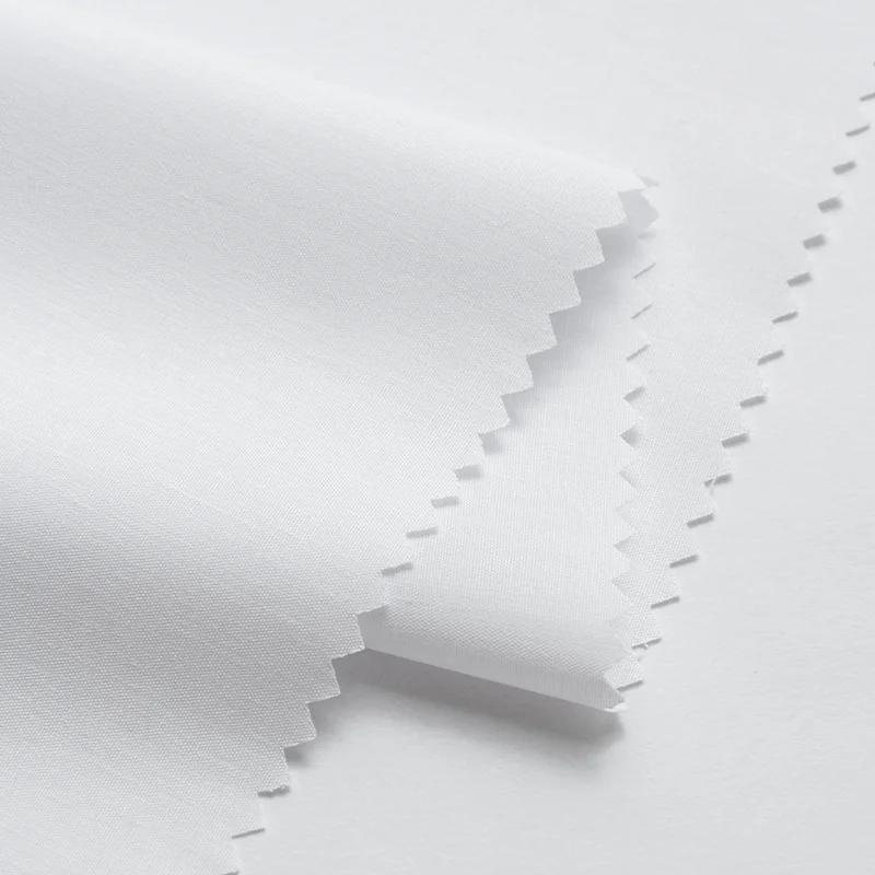 Plain Combed Cotton Fabric Poplin for Clothes Shirt Dresses Sewing High-grade Smooth Skirts Cloth Thin Anti-wrinkle