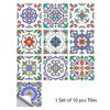 10pcs/set 10/15/20/30cm Flat Marble Mosaic Hard Tiles Wall Sticker Kitchen Bathroom Floor Diagonal Decor Wallpaper PVC Art Mural