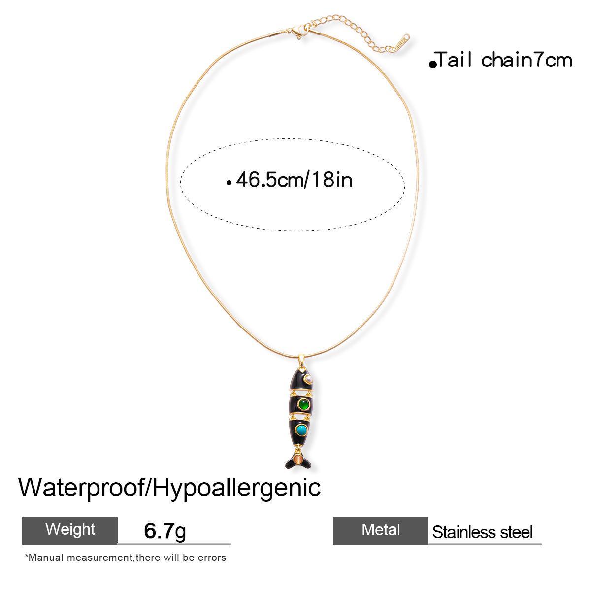 

Stainless Steel Fish Tassel Pendant Earrings & Necklace Set - Women s Light Luxury Jewelry