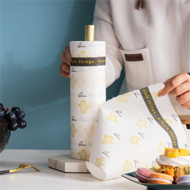 Practical Sturdy Resin Paper Towel Storage Rack with Lovely Animal Designs Pendants Portable for Kitchen and Bathroom