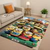 3D  Cute Minions Cartoon Christmas Gift Living Room Non-Slip Area Rug Carpet for Bedroom Playroom Sofa,Home Decor Doormat