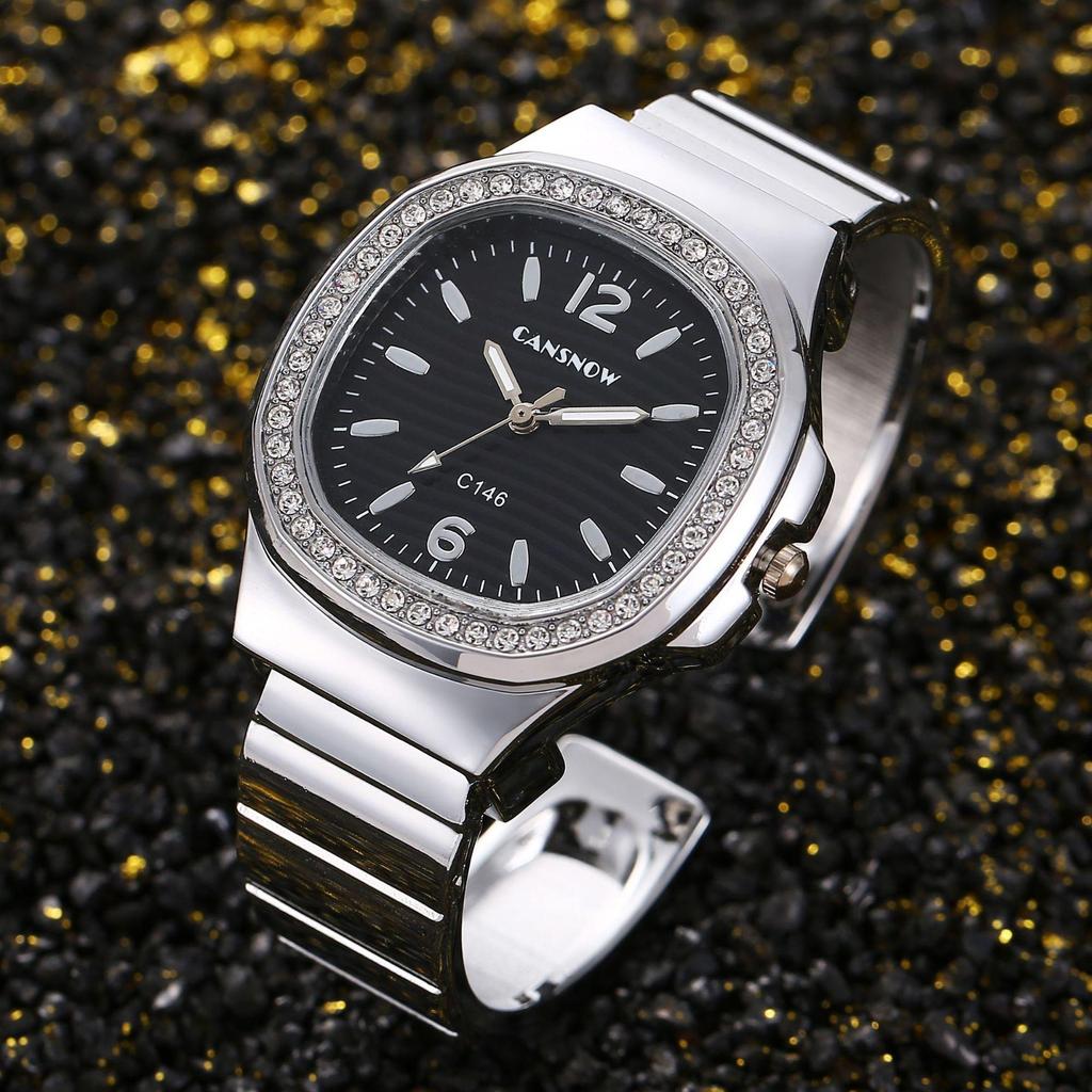 Luxury Ladies Digital Diamond Studded Quartz Bracelet Watch Fashion New Gold Stainless Steel Strap Women's Dress Clock Watches