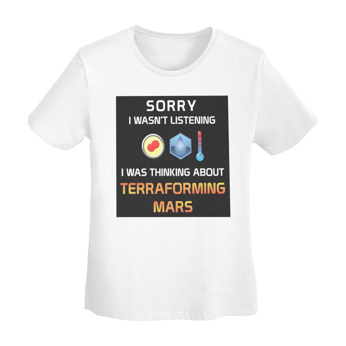 

Focused Terraforming Mars Player TShirt Women Short Sleeve T Shirts ONeck Streetwear Cotton Summer Tees Streetwear S