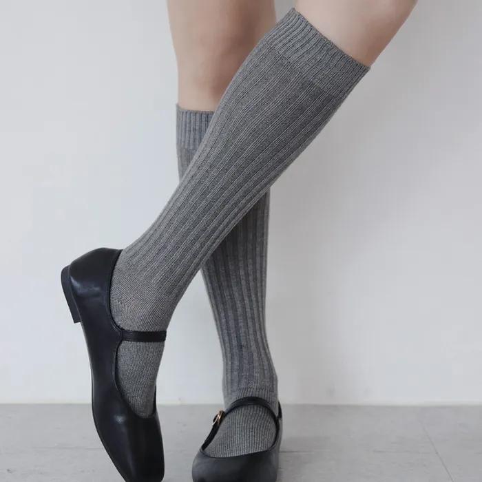 Warm Ribbed Knee Socks 3 Colors