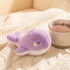Fluffy Soft Whale  Plush Doll Metal Ring Whale Plush Key Ring Fashion Whale Plush Pendant  Handbag