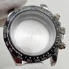 40mm Stainless Steel Quartz Watch Case with Ceramic Bezel for VK63/VK64 Movement