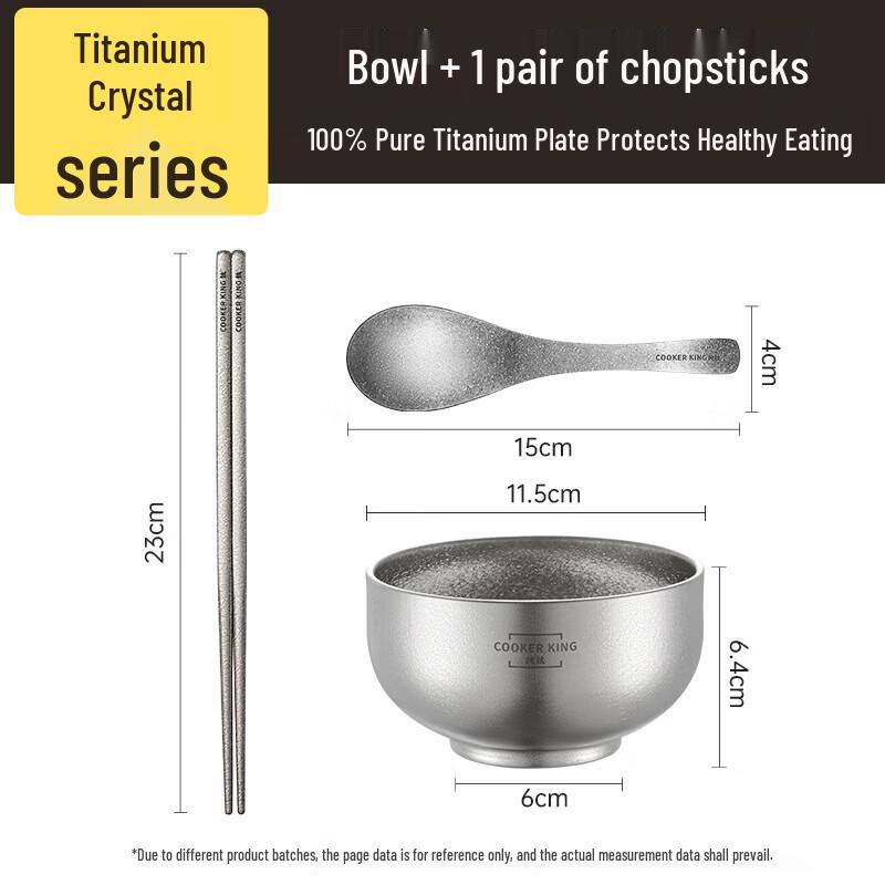 COOKER KING Pure Titanium 3-Piece Tableware Set