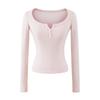 Women's Autumn Spicy Girl Square Neck Faux Cashmere Long Sleeve Top