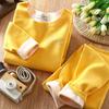 Set di biancheria intima per bambini, caldo, per bambine, De Rong, senza ossa, per bambini, vestiti autunnali, pantaloni autunnali, abbigliamento per bambini