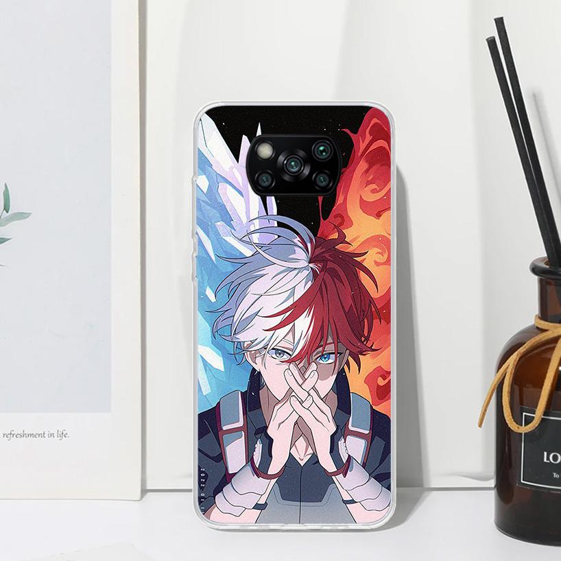 My Hero Todoroki Shoto Phone Case For Xiaomi Poco X7 X6 X5 M7 M8 Pro F7 Ultra Redmi 15C 15 13C 13 12C 12 10 10C 10A Art Fundas P