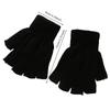 1Pair Short Half Finger Gloves Unisex Knitted Elastic Warm Wrist Glove Solid Color Winter Soft Cycling Accessories Unisex