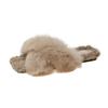Fairy Wind Fluffy Slippers Female 2025 Autumn and Winter New Outer Wear Cross Flat Bottom One Word Plush Home Cotton Slippers