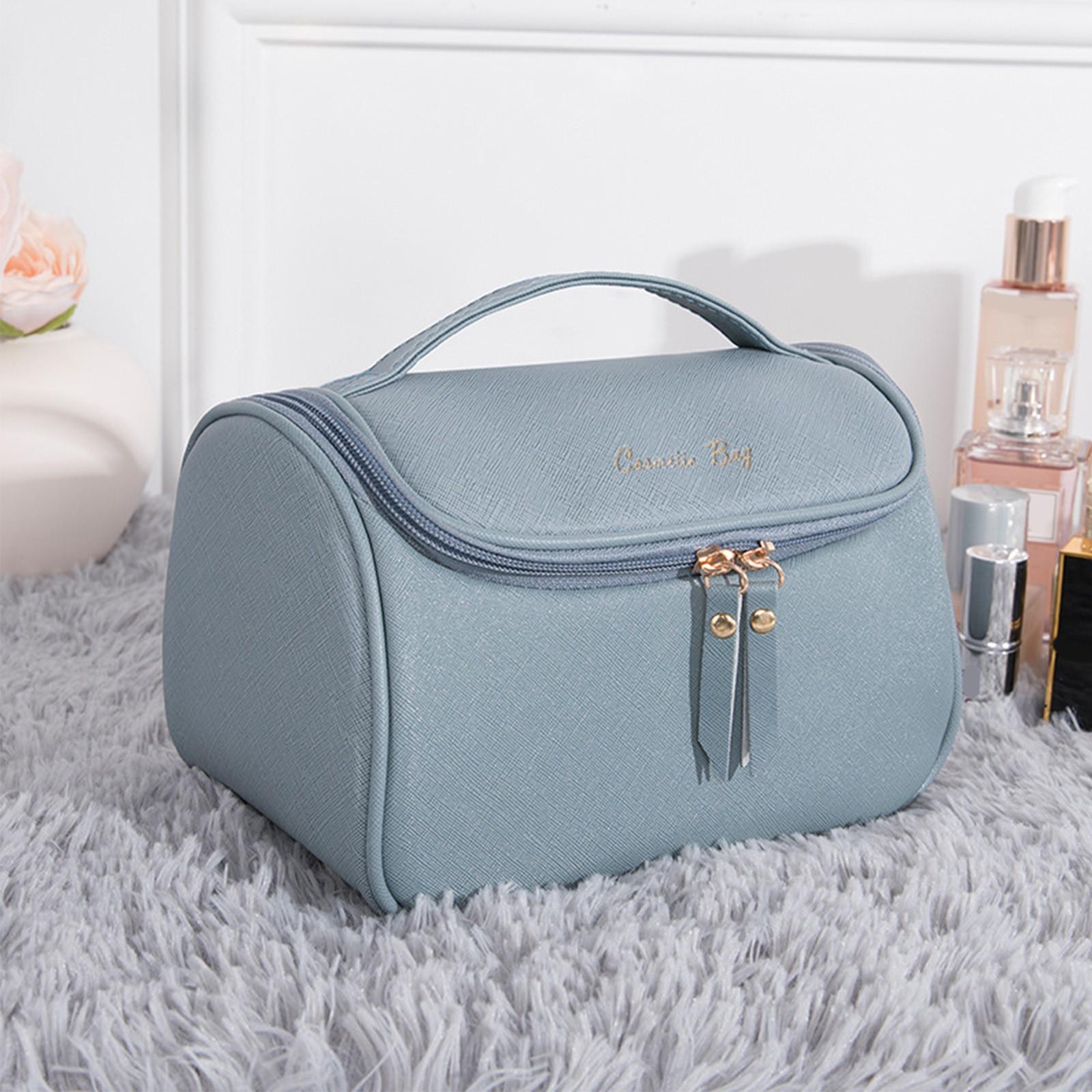 

Большая открывающаяся косметичка для хранения и отделки ванной комнаты синий