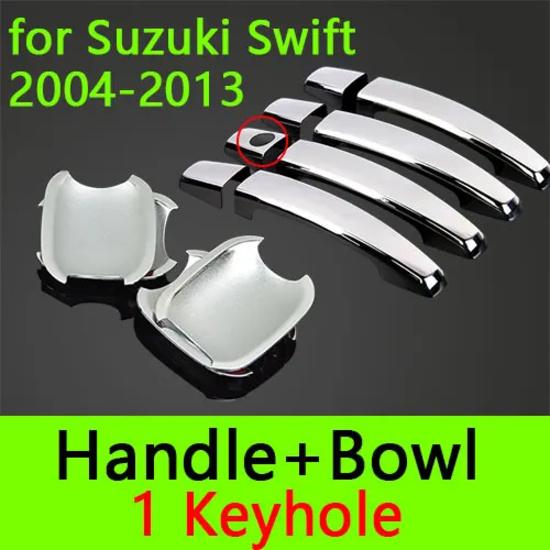 For Suzuki Swift 2004-2013 Accessories Chrome Door Handle Covers 2005 2006 2007 2008 2009 2010 2011 2012 Car Styling Stickers