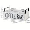 Boîte de Rangement en Bois pour Bar à Café Organisateur de Station à Café pour Comptoir Boîte de Rangement Domestique Durable Accessoires pour Bar à Café