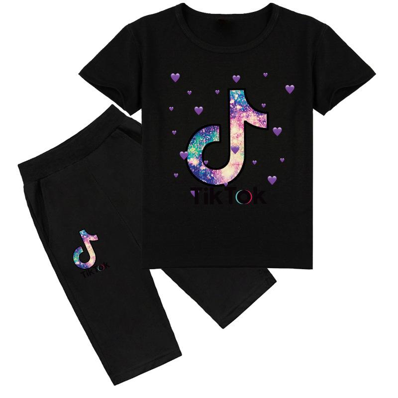 Tik Tok Colorida Ropa para Niños Grandes Moda Estampada Verano Casual Short  Sleeve Shorts Set comprar a buen precio — entrega gratuita, reseñas reales  con fotos — Joom