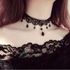 Gothic Spice Girl Necklace Black Tassel Clavicle Chain Light Luxury Temperament Collar