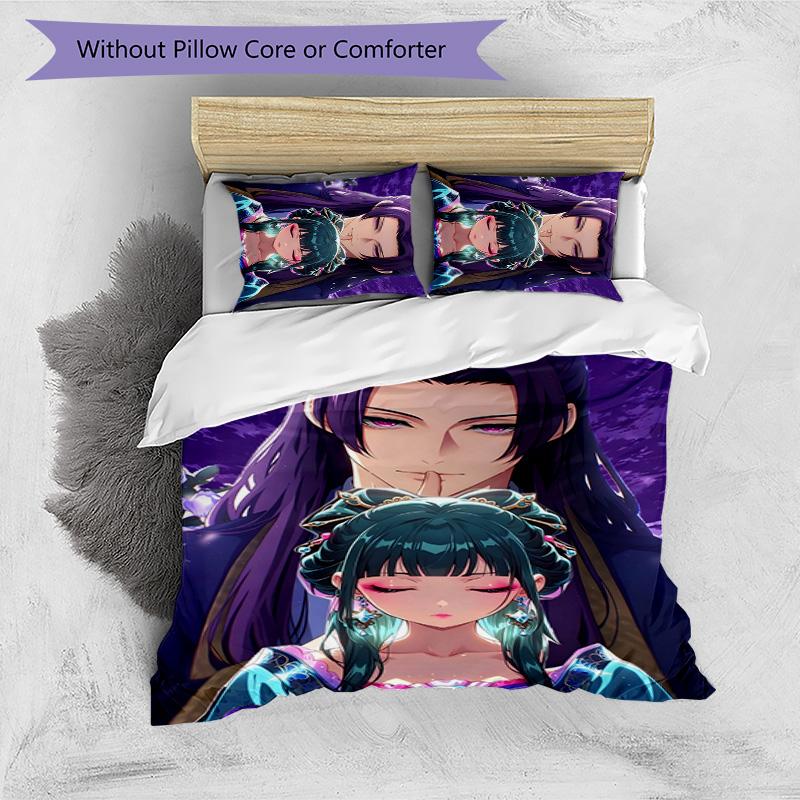 3pcs The Apothecary Diaries Design Cover Set - HD Printed Bedding with 1 Cover and 2 Pillowcases - Perfect for Home and Dorm Decor